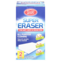 Home Select Super Eraser, All Purpose Cleaning, 2 Pack, 2 Each