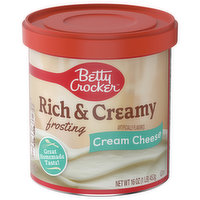 Betty Crocker Frosting, Cream Cheese, Rich & Creamy, 16 Ounce