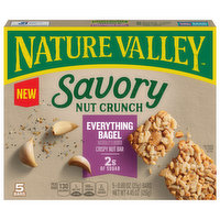 Nature Valley Crispy Nut Bar, Everything Bagel, Savory Nut Crunch, 5 Each