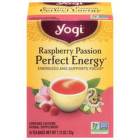 Yogi Herbal Supplement, Perfect Energy, Raspberry Passion, Tea Bags, 16 Each