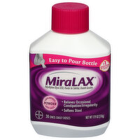 MiraLAX Laxative, Osmotic, Powder for Solution, Polyethylene Glycol 3350, Unflavored, 17.9 Ounce