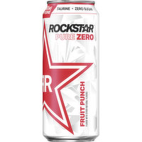 Rockstar Energy Drink, Sugar Free, Fruit Punch, 16 Ounce