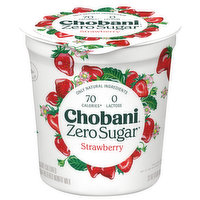 Chobani Yogurt, Zero Sugar, Strawberry, 32 Ounce