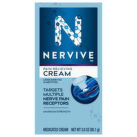 Nervive Medicated Cream, Maximum Strength, 3 Ounce