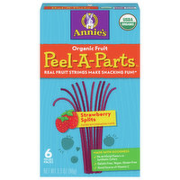 Annie's Peel-A-Parts, Organic, Strawberry Splits, 6 Packs, 6 Each