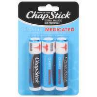 ChapStick Lip Care, Classic, Medicated, 3 Each