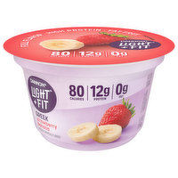 Dannon Light + Fit Yogurt, Fat Free, Strawberry Banana, Greek, 5.3 Ounce