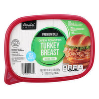 Essential Everyday Turkey Breast, Oven Roasted, Ultra Thin, Premium Deli, 2 Each