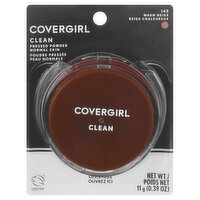 CoverGirl Clean Pressed Powder, Normal Skin, Warm Beige 145, 11 Gram