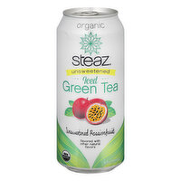 Steaz Green Tea, Iced, Unsweetened Passionfruit, 16 Ounce