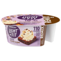 Dannon Light + Fit Yogurt & Mix-Ins, Fat Free, Brownie Sundae, Greek, 4.5 Ounce