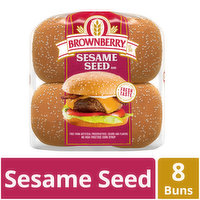 Brownberry Brownberry Sesame Seeded Sandwich Buns, 8 count, 16 oz, 16 Ounce