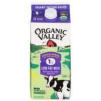 Organic Valley Milk, Low Fat, 1% Milk Fat, 0.5 Gallon