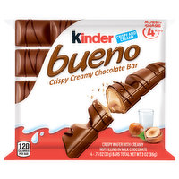 Kinder Bueno Bueno Chocolate Bar, Crispy Creamy, 4 Each