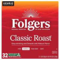 Folgers Coffee, Medium, Classic Roast, 32 Each