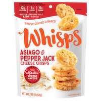 Whisps Cheese Crisps, Asiago & Pepper Jack, 2.12 Ounce