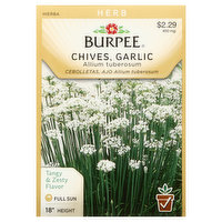 Burpee Seeds, Chives, Garlic, 400 Milligram