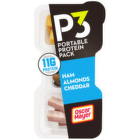 P3 Portable Protein Snack Pack with Ham, Almonds & Cheddar Cheese, 2 Ounce