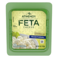 Athenos Cheese, Feta, Traditional, Crumbled, 4 Ounce