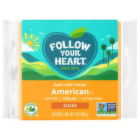 Follow Your Heart Cheese, Dairy Free, American Style, Slices, 10 Each