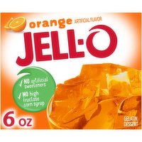 Jell-O Orange Gelatin Dessert Mix, 6 Ounce