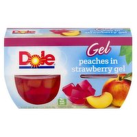 Dole Peaches in Strawberry Gel 4 pack, 4.3 Ounce