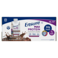 Ensure Max Protein Nutrition Shake, Milk Chocolate, Value Pack, 12 Each
