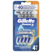 Gillette Razors, Disposable, 4 Each