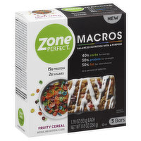 Zone Perfect Macros Bars, Fruity Cereal, 5 Each