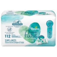 Pampers Wipes, Fragrance Free, 2 Pop-Tops, 112 Each