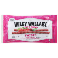 Wiley Wallaby Licorice, Triple Berry, Twists, Soft & Chewy, 12 Ounce