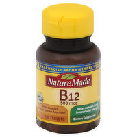 Nature Made Vitamin B12, 500 mcg, Tablets, 100 Each
