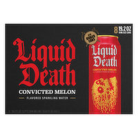 Liquid Death Sparkling Water, Convicted Melon Flavored, King Size Cans, 8 Each
