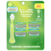 Gillette Venus Razor, Extra Smooth, Value Pack, 1 Each