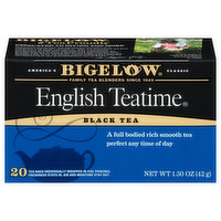 Bigelow Black Tea, English Teatime, Tea Bags, 20 Each