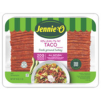 Jennie-O Turkey, Ground, 93%/7%, Fresh, Taco Seasoned, 16 Ounce
