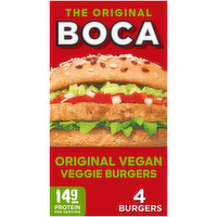 Boca Original Vegan Veggie Burgers, 4 Each