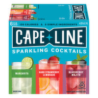 Cape Line Sparkling Cocktails, Assorted, 6 Each