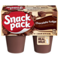 Snack Pack Chocolate Fudge Flavored Pudding, 4 Each