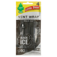 Little Trees Vent Wrap Air Freshener, Black Ice, 4 Each