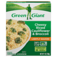 Green Giant Cheesy Riced, Cauliflower & Broccoli, Lightly Sauced, 7 Ounce