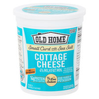 Old Home Cottage Cheese, Small Curd with Sea Salt, 4% Milkfat Min, 32 Ounce