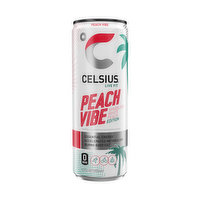 CELSIUS Sparkling Peach Vibe, Essential Energy Drink, 12 Fluid ounce