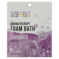 Aura Cacia Foam Bath, Aromatherapy, Lavender, Relaxing, 2.5 Ounce