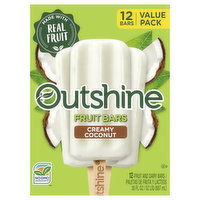 Outshine Fruit Bars, Creamy Coconut, Value Pack, 12 Each