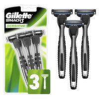 Gillette Mach3 Sensitive Men's Disposable Razors, 3 Count, 3 Each