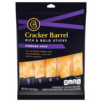 Cracker Barrel Cheese Sticks, Cheddar Jack, Rich & Bold Sticks, 7.5 Ounce