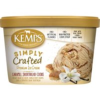 Kemps Simply Crafted Caramel Shortbread Cookie Ice Cream, 1.5 Quart