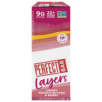 Perfect Bar Protein Bar, Layers, Crispy Peanut Butter & Berry, 8 Each