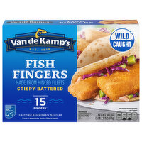 Van de Kamp's Crispy Breaded Fish Tenders, Frozen, 15 Each